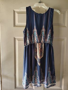 Sweet Wanderer Blue Sleeveless Dress Size Medium